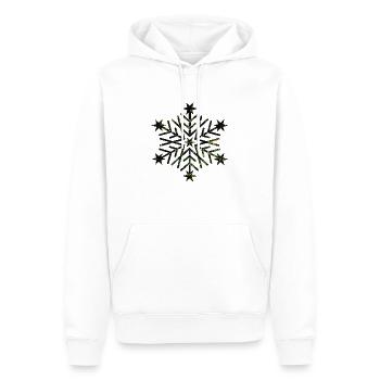 Flocon de neige - Sweat à capuche Premium bio Homme - blanc - Devant - Nico (187cm)