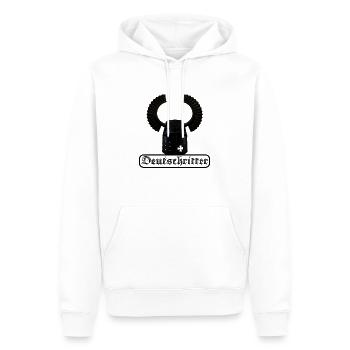 Deutschritter - Männer Premium Bio Hoodie - Weiß - Vorne - Nico (187cm)