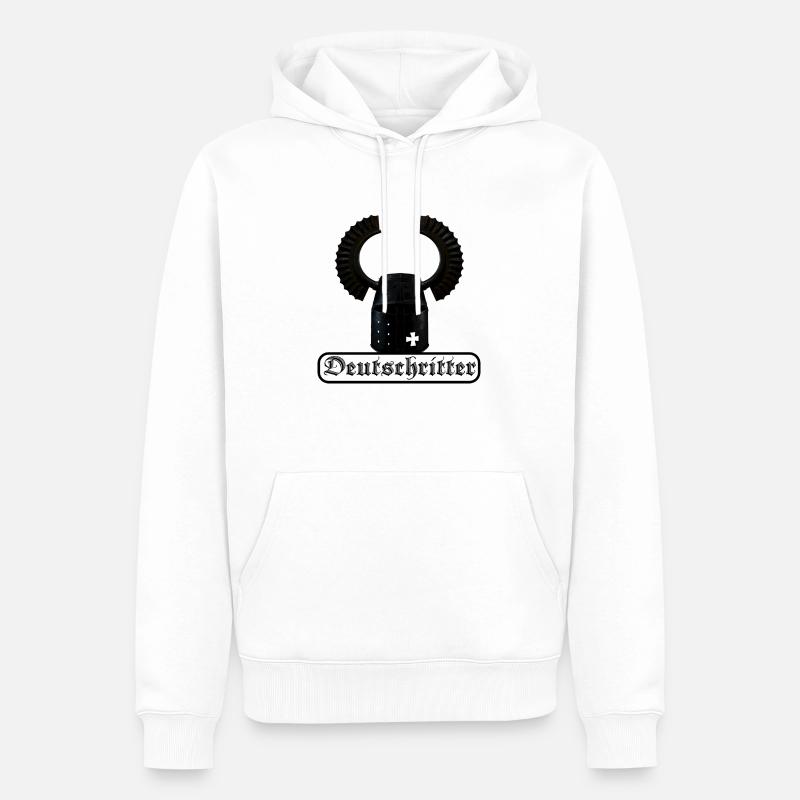 Deutschritter - Männer Premium Bio Hoodie - Weiß