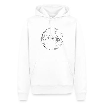 Erde - Männer Premium Bio Hoodie - Weiß - Vorne - Nico (187cm)