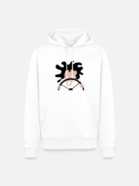 driver - Men’s Premium Organic Hoodie - white
