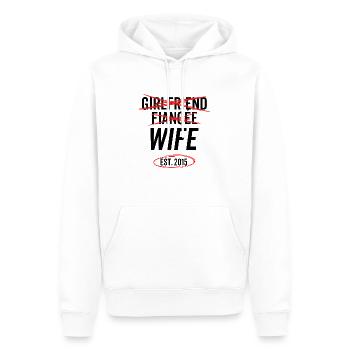 Freundin Verlobte Ehefrau Est 2015 - Männer Premium Bio Hoodie - Weiß - Vorne - Nico (187cm)