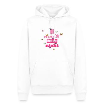 Bartleby der Schreiber - Ich möchte lieber nicht - Männer Premium Bio Hoodie - Weiß - Vorne - Nico (187cm)