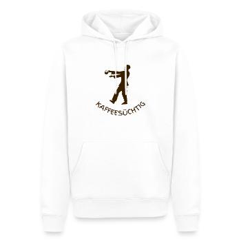 Kaffeesüchtig Zombie - Männer Premium Bio Hoodie - Weiß - Vorne - Nico (187cm)