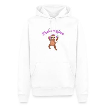 Faultier Spruch witzig "That´s my Jam" - Männer Premium Bio Hoodie - Weiß - Vorne - Nico (187cm)