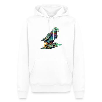 Skater Taube cool Hipster normal guy bunt Berlin - Männer Premium Bio Hoodie - Weiß - Vorne - Nico (187cm)