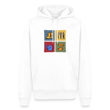 Garden Gardening Organic Garden Secateurs - Men’s Premium Organic Hoodie - white - Front - Nico (187cm)
