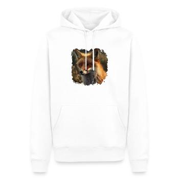 Schlau wie ein Fuchs - Männer Premium Bio Hoodie - Weiß - Vorne - Nico (187cm)