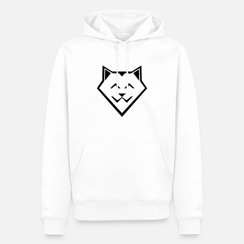 Fuchs - Männer Premium Bio Hoodie - Weiß