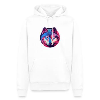 220528 wolfillu 14 copy - Männer Premium Bio Hoodie - Weiß - Vorne - Nico (187cm)