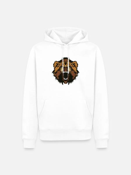 Wildtiere - Männer Premium Bio Hoodie - Weiß