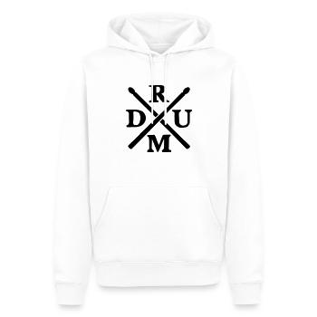 Drum Cross Drummer Drums - Men’s Premium Organic Hoodie - white - Front - Nico (187cm)