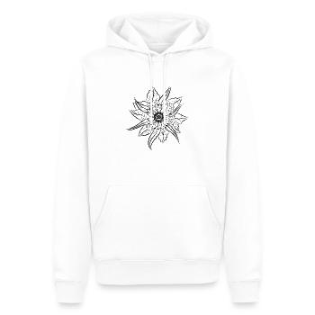 Blüte - Männer Premium Bio Hoodie - Weiß - Vorne - Nico (187cm)
