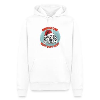 Christmas "Woof" - Men’s Premium Organic Hoodie - white - Front - Nico (187cm)