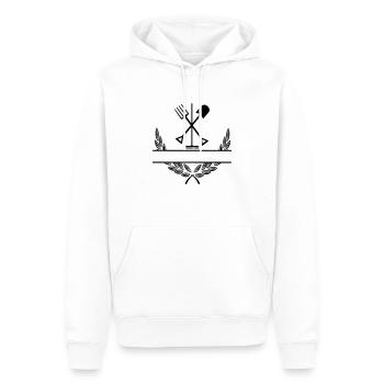 Garden tools gardener laurel wreath - Men’s Premium Organic Hoodie - white - Front - Nico (187cm)