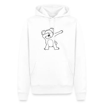 Koala Dabbing 01 - Männer Premium Bio Hoodie - Weiß - Vorne - Nico (187cm)