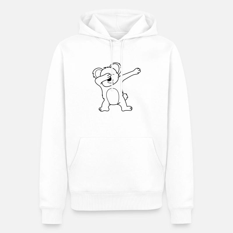 Koala Dabbing 01 - Männer Premium Bio Hoodie - Weiß