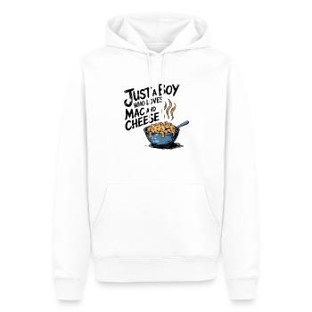 Liebe für Mac 'n' Cheese - Männer Premium Bio Hoodie - Weiß - Vorne - Nico (187cm)
