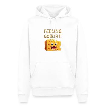 feelin gouda - Sweat à capuche Premium bio Homme - blanc - Devant - Nico (187cm)