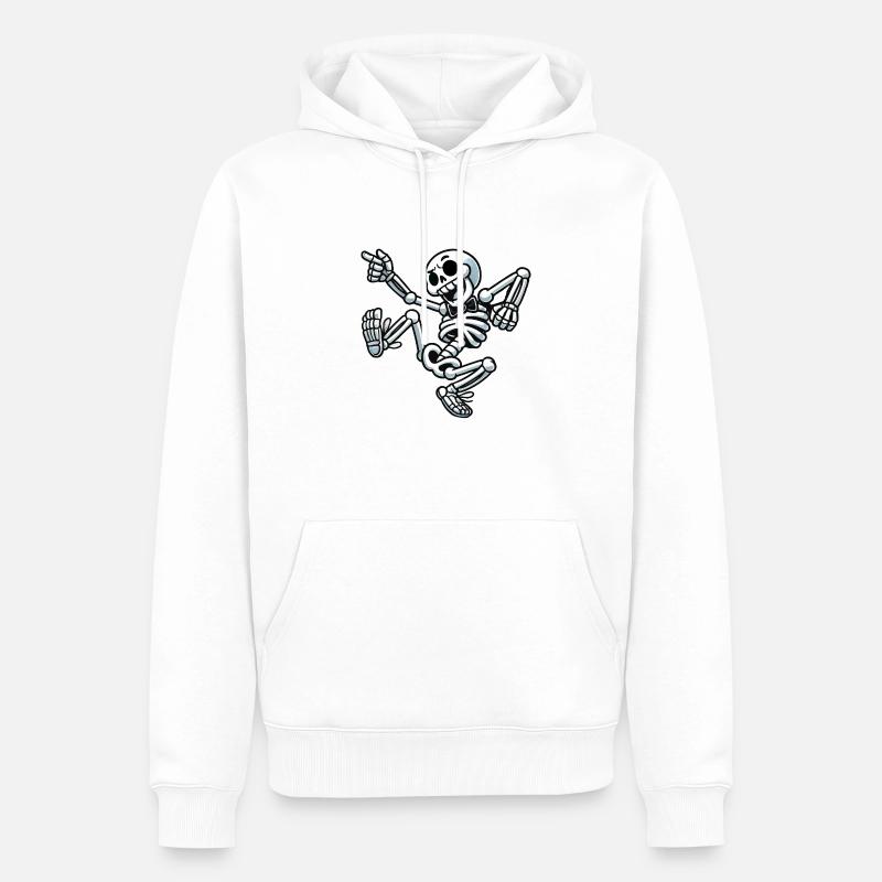 Skull Dancing - Männer Premium Bio Hoodie - Weiß