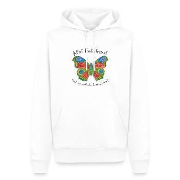ADHS Bedürfnisse sind menschliche Bedürfnisse! - Männer Premium Bio Hoodie - Weiß - Vorne - Nico (187cm)