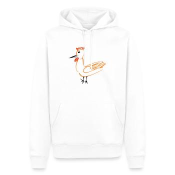 Dünnes Huhn - Männer Premium Bio Hoodie - Weiß - Vorne - Nico (187cm)