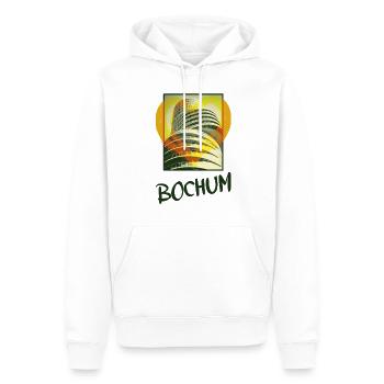 Bochum Deutschland Stadt Skyline Herz Liebe - Männer Premium Bio Hoodie - Weiß - Vorne - Nico (187cm)