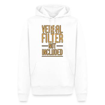 Verbal Filter Not Included 4 - Männer Premium Bio Hoodie - Weiß - Vorne - Nico (187cm)