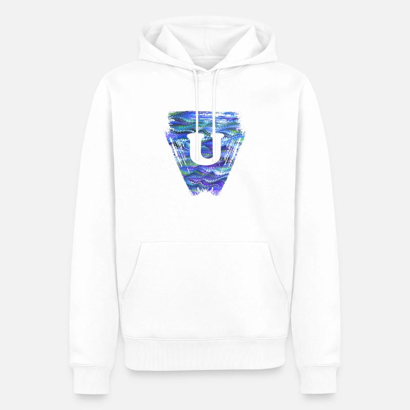 Triangle E 103 U - Sweat à capuche Premium bio Homme - blanc
