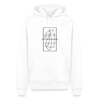 Volleyball Taktik Spielzug Trainer Lustig Sport - Männer Premium Bio Hoodie - Weiß - Vorne - Nico (187cm)