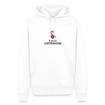 Fully Caffeinated Lustige Kaffee Sprüche Barista - Männer Premium Bio Hoodie - Weiß - Vorne - Nico (187cm)