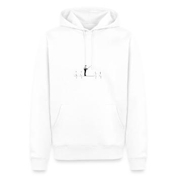 Heartbeat Pêcheur Pêche Heartbeat Pêche Sports - Sweat à capuche Premium bio Homme - blanc - Devant - Nico (187cm)
