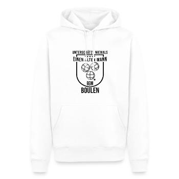 Boule Boccia Alter Mann Renter Sport Verein - Männer Premium Bio Hoodie - Weiß - Vorne - Nico (187cm)
