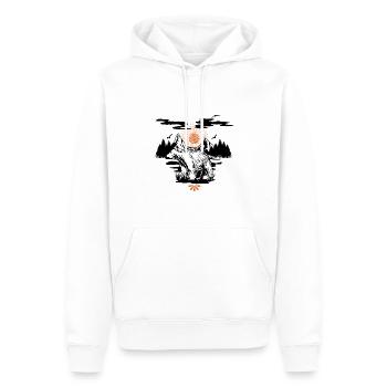 Ours dans la nature - Sweat à capuche Premium bio Homme - blanc - Devant - Nico (187cm)