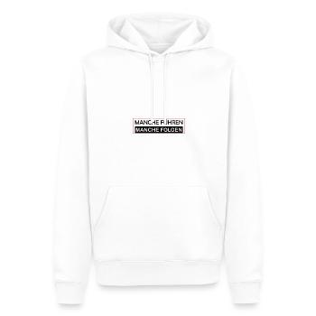 Manche führen manche folgen Chef Leader Lustig - Männer Premium Bio Hoodie - Weiß - Vorne - Nico (187cm)