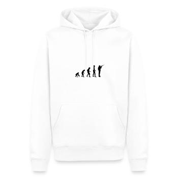 Évolution Chasse Chasse Chasseur - Sweat à capuche Premium bio Homme - blanc - Devant - Nico (187cm)