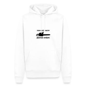 Ich und mein bestes Stück Kettensäge Lustig Witzig - Männer Premium Bio Hoodie - Weiß - Vorne - Nico (187cm)