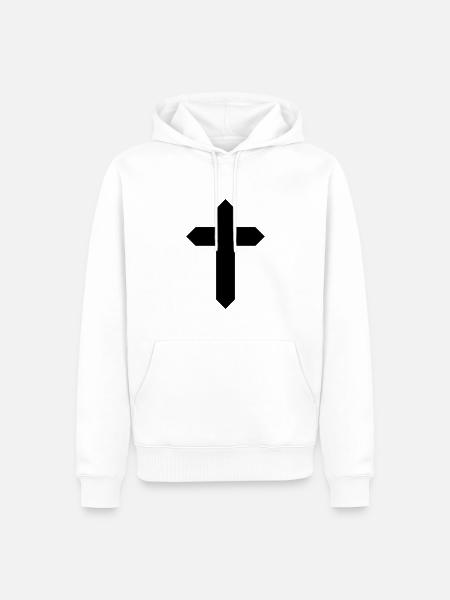 Cross Holy - Men’s Premium Organic Hoodie - white