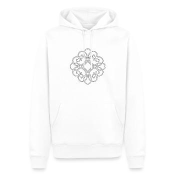 Vintage Mandala - Männer Premium Bio Hoodie - Weiß - Vorne - Nico (187cm)