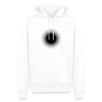 Sun - Men’s Premium Organic Hoodie - white - Front - Nico (187cm)