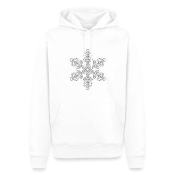 Snowflake Mandala - Men’s Premium Organic Hoodie - white - Front - Nico (187cm)