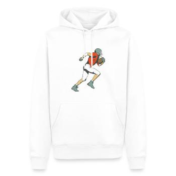 Footballeur - Sweat à capuche Premium bio Homme - blanc - Devant - Nico (187cm)