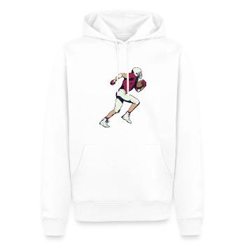 Footballeur - Sweat à capuche Premium bio Homme - blanc - Devant - Nico (187cm)