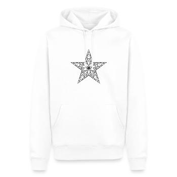 Stern Mandala - Männer Premium Bio Hoodie - Weiß - Vorne - Nico (187cm)
