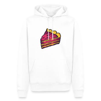 Piece of cake - Men’s Premium Organic Hoodie - white - Front - Nico (187cm)