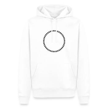 Couronne - Sweat à capuche Premium bio Homme - blanc - Devant - Nico (187cm)