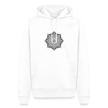 Blume Mandala - Männer Premium Bio Hoodie - Weiß - Vorne - Nico (187cm)