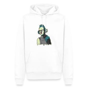 Roboter - Männer Premium Bio Hoodie - Weiß - Vorne - Nico (187cm)