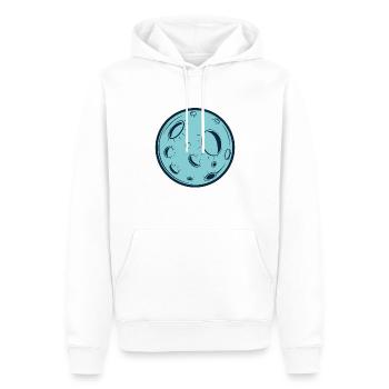 Mond - Männer Premium Bio Hoodie - Weiß - Vorne - Nico (187cm)