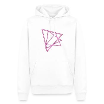 Neon Dreiecke - Männer Premium Bio Hoodie - Weiß - Vorne - Nico (187cm)